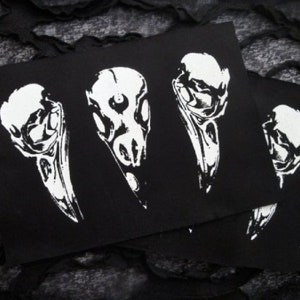 Crow/Raven Skulls Goth Horror Sew-on Patch Set