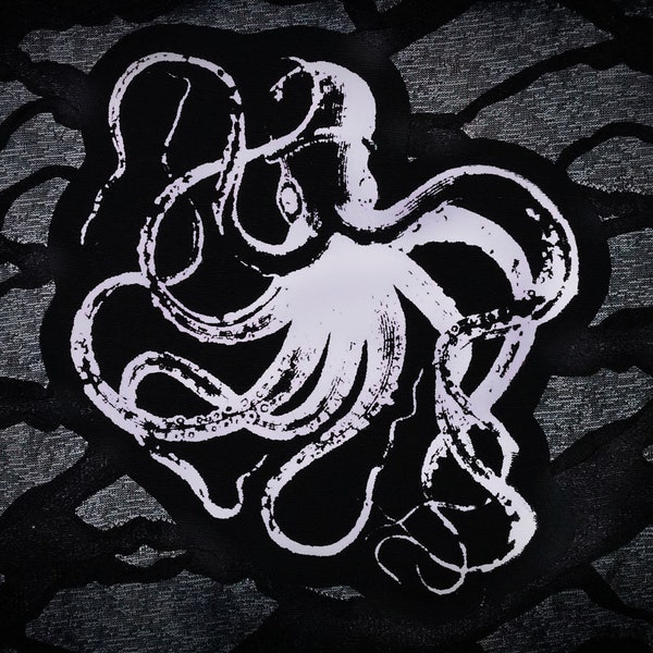 Octopus Steampunk Goth Sew-on Patch