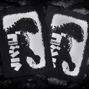 Godzilla Movie Japanese Punk Sew-on Fabric Patches