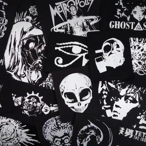Mystery Packs for Cyber punk, Industrial Goth & Sci-fi Handmade Sew-on Fabric Patches