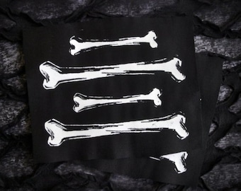 4 Bones Goth Punk Sew-on Patch Set
