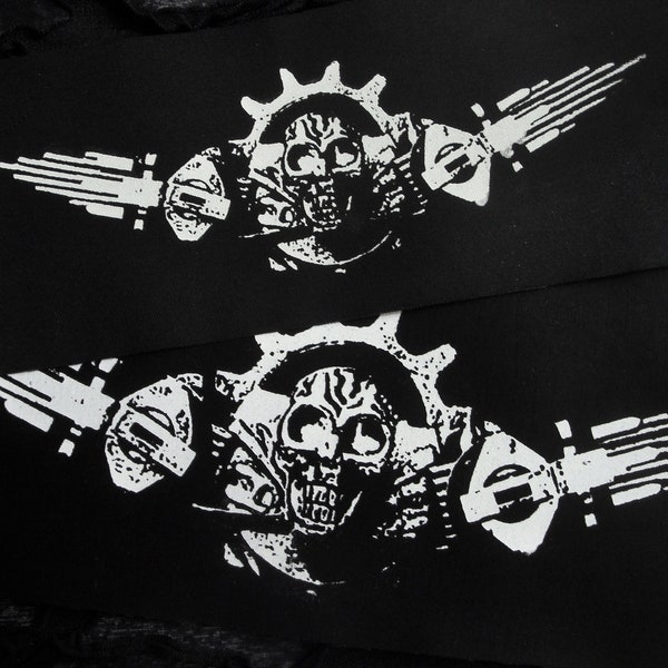 Industrial Skull Cyber Punk Sew-on Patch