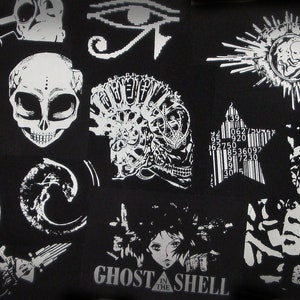 Packs mystère d&#39;écussons en tissu à coudre cyber punk, gothique industriel et science-fiction