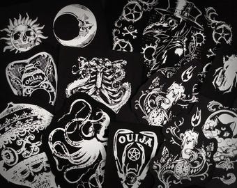 Mystery Packs for Steampunk Retro Handmade Sew-on Fabric Patches