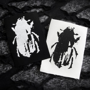 Beetles Punk Horror Handmade Sew-on Fabric Patches