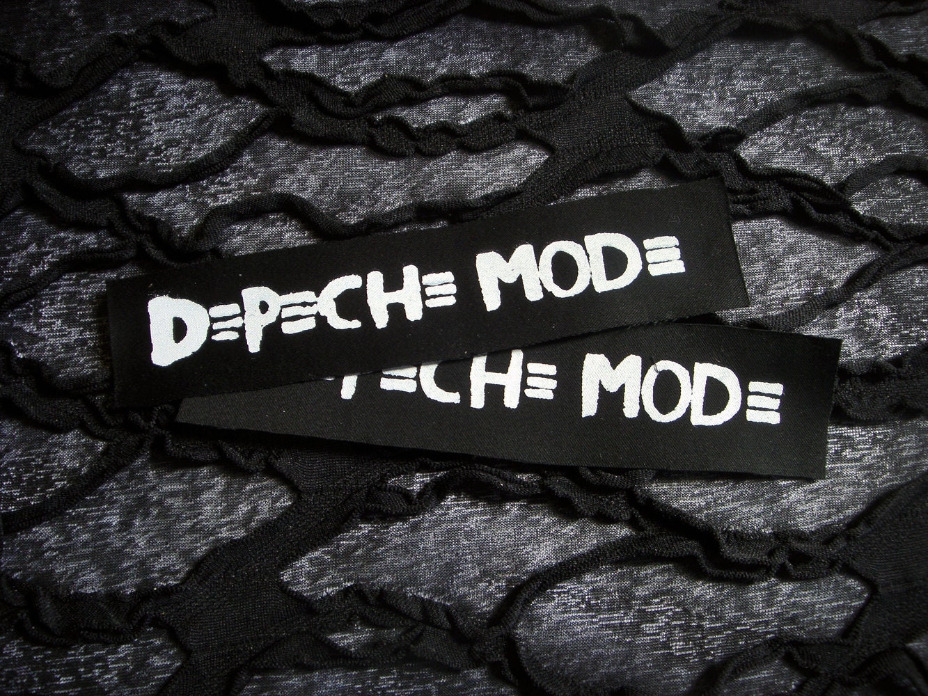 Depeche Mode Embroidered Patch, Classic Logo, Size: 3.7 x 1.9 inches