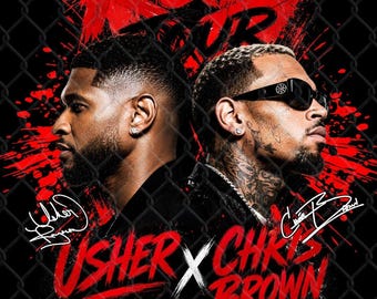 Usher Chris Brown Raymond Tour PNG, Retro Concert Graphic (Digital Download)