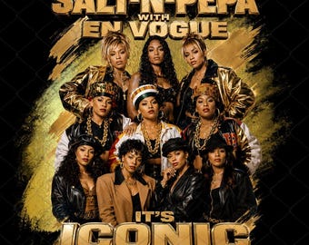 TLC Salt-N-Pepa It's Iconic Tour PNG, 90s R&B Hip Hop Fan Art (Digital Download)