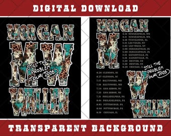 MORGAN WALLEN PNG, Still The Problem Tour 2026 Digita File, Instant Download
