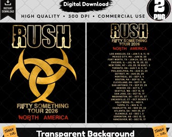 Rush Band PNG files; Digital Download. PNG ready print to T shirt