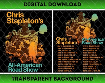 Chris Stapleton PNG File All-American Road Show Tour 2026 (Digital Download)
