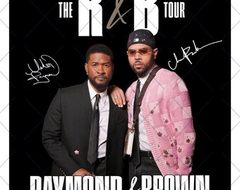 Chris Brown Usher R&B Tour 2026 PNG T-Shirt Design (Digital Download)
