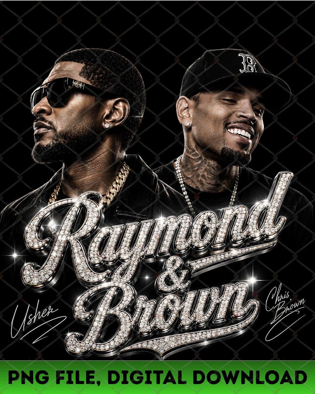 Usher Chris Brown Raymond Tour PNG, Retro Concert Graphic (Digital Download)