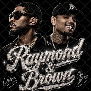 R&B Tour Vibes PNG, Usher Chris Brown Inspired Graphic, Raymond Brown Shirt Design, Retro Concert Tee, Music Sublimation Digital Download