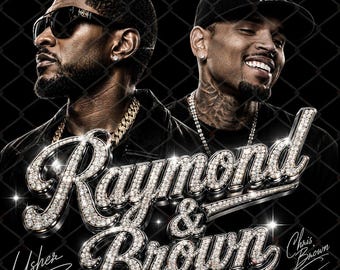 Usher Chris Brown Raymond Tour PNG, Retro Concert Graphic (Digital Download)