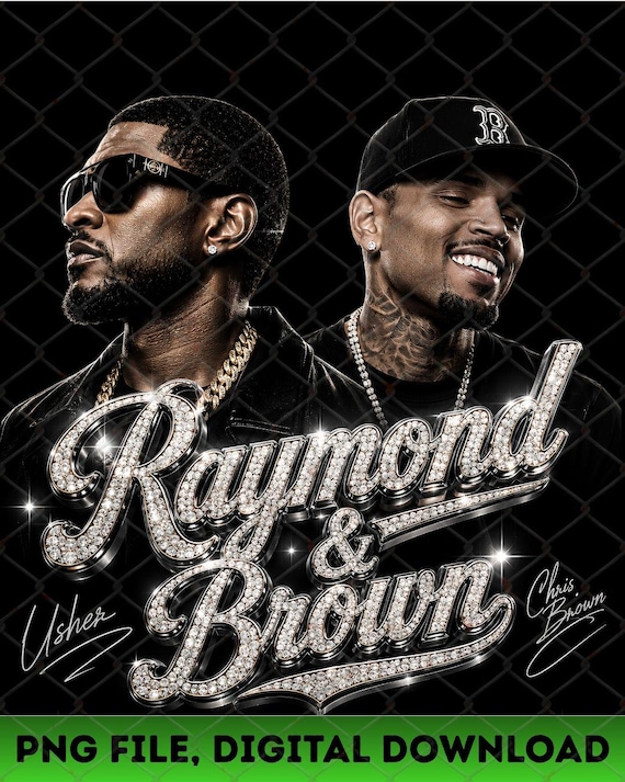 Usher Chris Brown Raymond Tour PNG, Retro Concert Graphic (Digital Download)