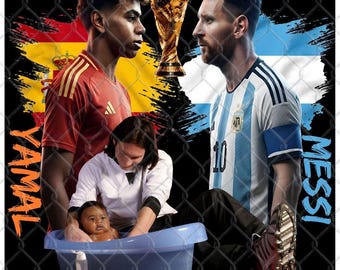 Spain vs Argentina World Cup 2026 Final Match T Shirt Design PNG Digital Download