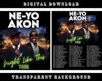 Ne-Yo & Akon Tour 2026 PNG: Ready to Print (Digital Download)