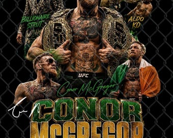 Conor McGregor UFC Fight Night PNG | MMA Fighter Graphic (Digital Download)