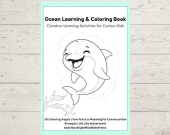 Ocean Animals Coloring Book | 20 Sea Life Pages (PDF Printable Activity ...
