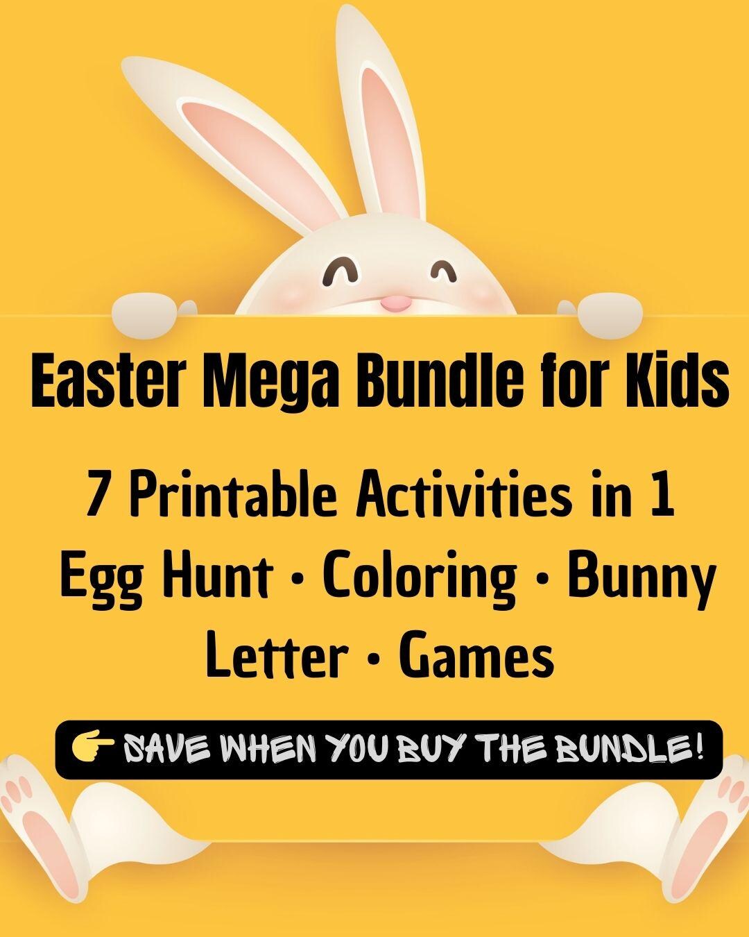 Easter Mega Bundle for Kids | Printable Activities, Egg Hunt, Games ...