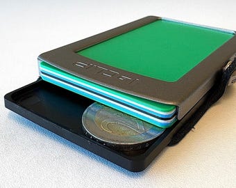 Münzfach Spritzguss | Münzfach im Kreditkartenformat - Slim Wallet Coin Tray| ultradünn | für Minimal Wallets | 3 Farben