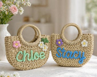 Personalized Flower Girl Proposal Bag, Flower Girl Gifts, Custom Name Wedding Gift, Junior Bridesmaid Gift, Flower Girl Proposal Gift Box