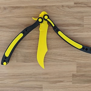 3D-geprint Balisong-mes – PLA-oefenmes met vlinder, veilig opklapbaar speelgoed afbeelding 4