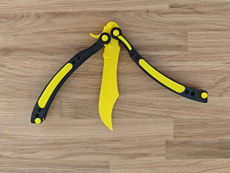 3D-geprint Balisong-mes – PLA-oefenmes met vlinder, veilig opklapbaar speelgoed afbeelding 4