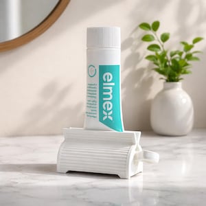 Exprimidor de pasta de dientes impreso en 3D: organizador de baño, dispensador de residuos cero