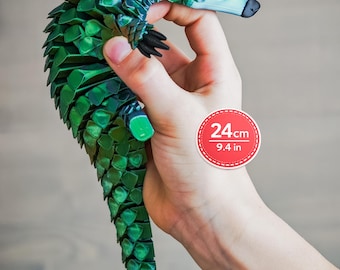 3-Color Articulated Pangolin Printed 24 cm – Flexible Desk Fidget, Realistic Scales