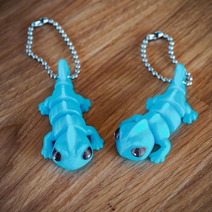 Gelenk Chamäleon Schlüsselanhänger - Glow in Dark, flexible 3D gedruckte Eidechse Fidget Spielzeug