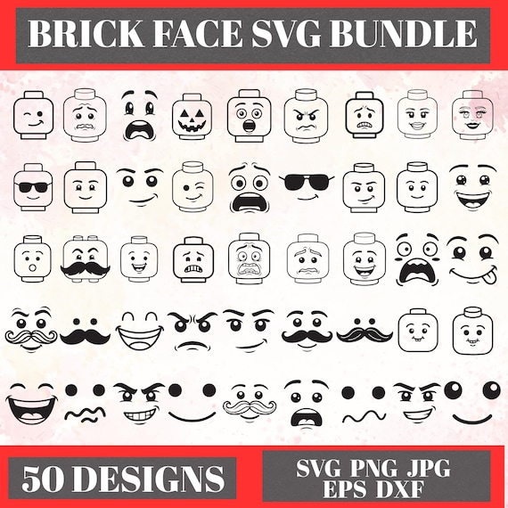Brick Faces Svg Bundle, Kids Toys Svg Png, Brick Svg Png, Building Blocks Svg,Brick Faces Svg Bundle,Vector Play Bricks SVG,Instant Downlaod