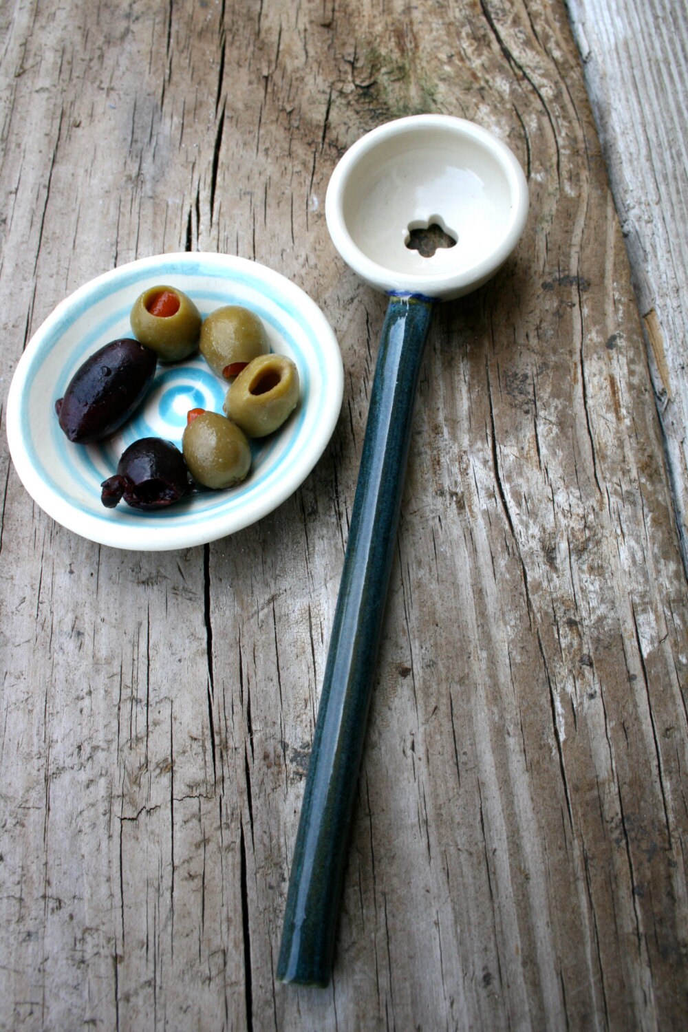 Ceramic olive spoon Etsy