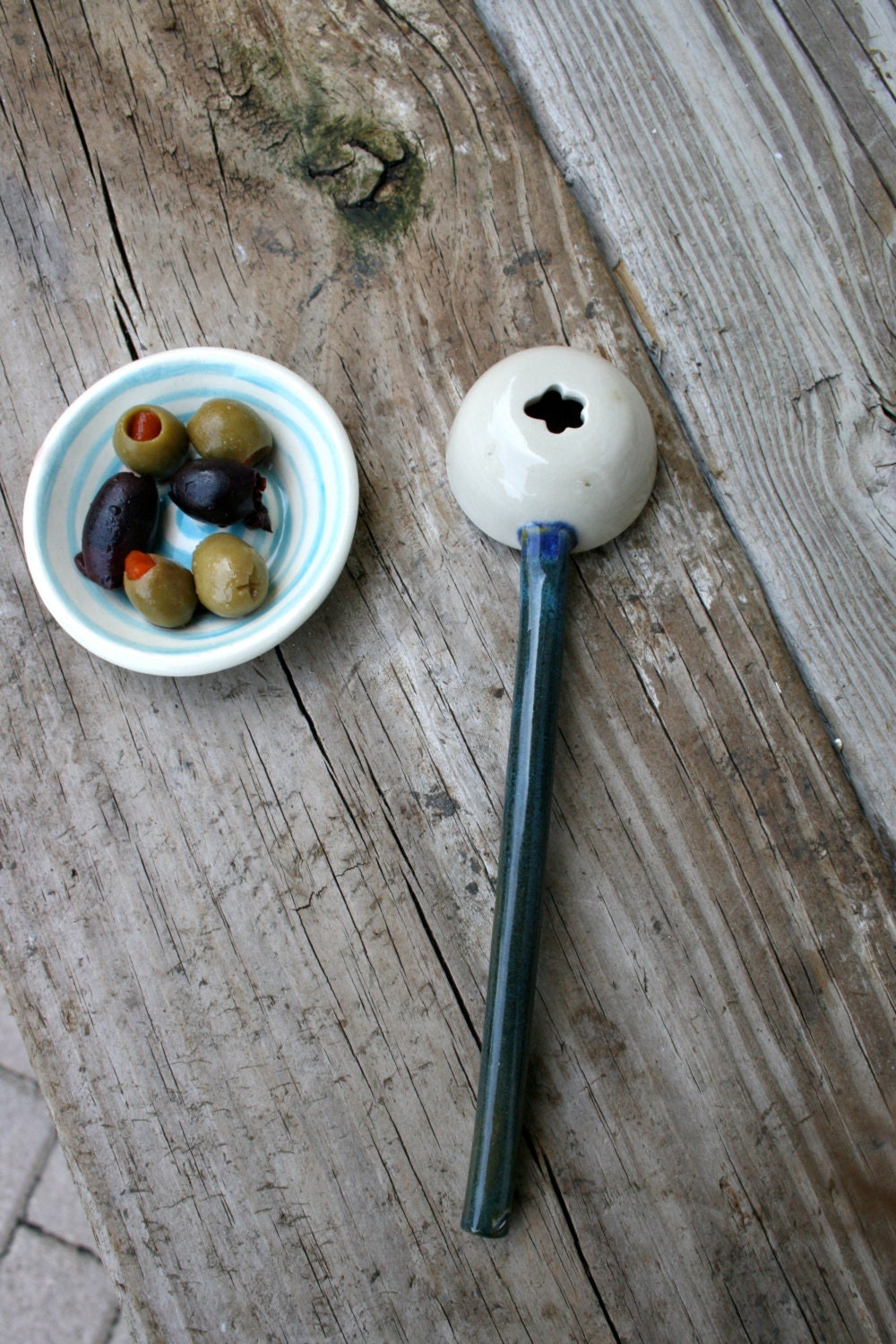 Ceramic olive spoon Etsy