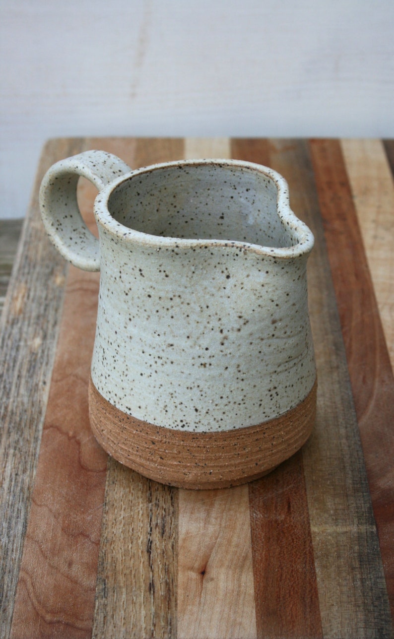 Stoneware creamer milk jug handmade rustic pottery Etsy