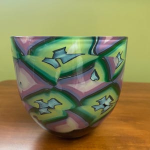 Bol de cristal artístico Fred Widmer Studio firmado – Numerado 02215