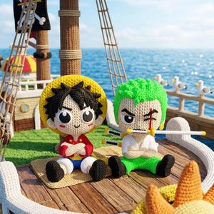 Monkey D. Luffy figure in 3D printed style made of PLA, 18 cm, One Piece, perfect decoration for collectors and otaku gift image 5