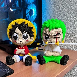 Monkey D. Luffy figure in 3D printed style made of PLA, 18 cm, One Piece, perfect decoration for collectors and otaku gift image 4