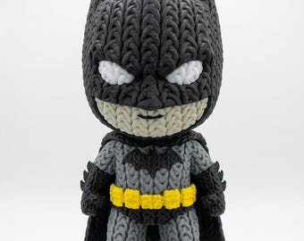 Batman im 3D Druck Strick Stil aus PLA, 23 cm, DC Fan Edition, das perfekte Geschenk für Sammler und Gotham Fans