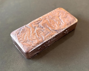 Barra de cobre – Lingote de cobre reciclado fundido a mano – Cobre crudo para fundición (varios pesos disponibles)