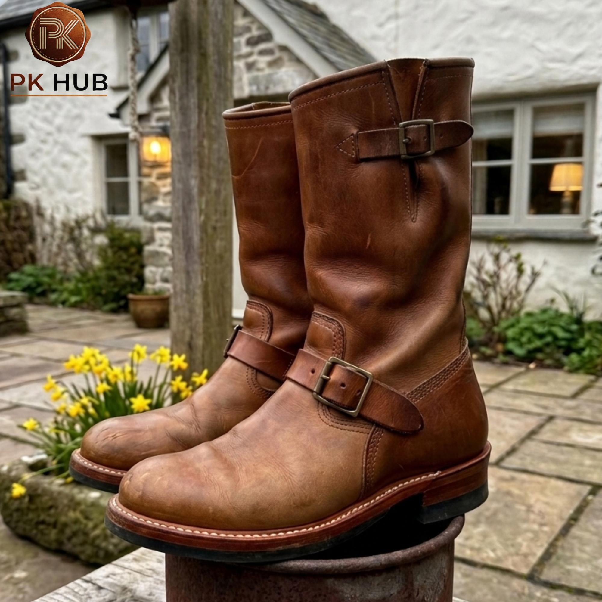 Engineer boots women brown - Etsy 日本