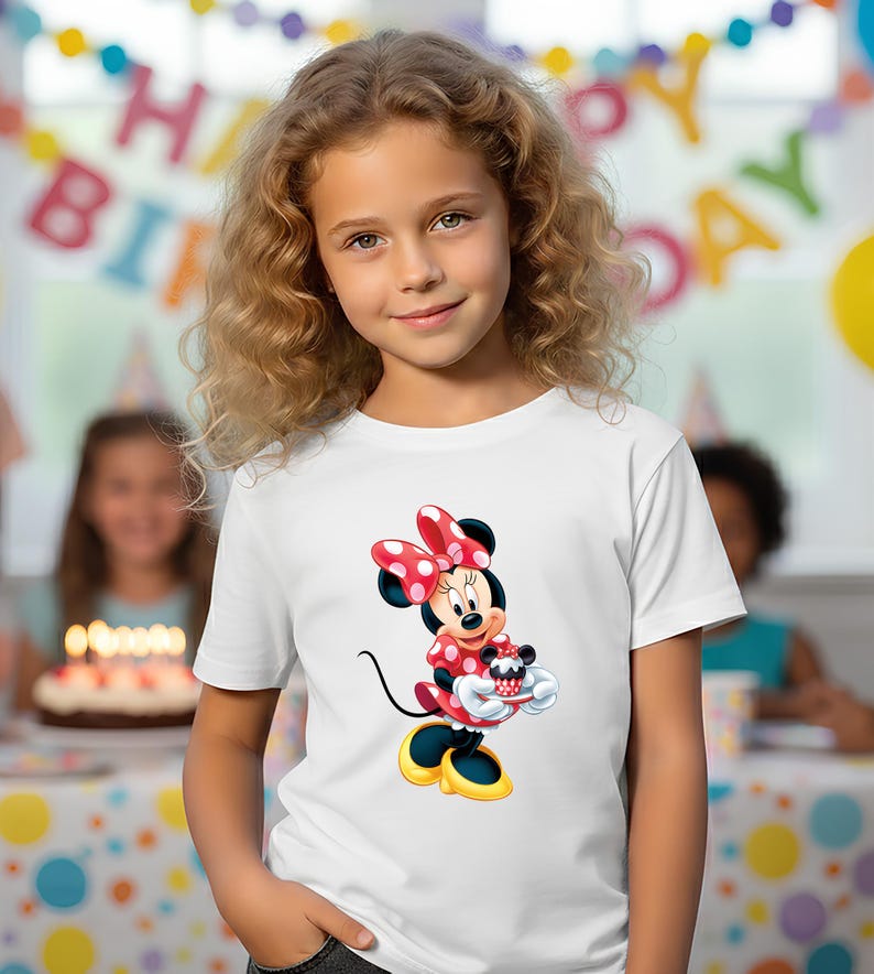 Mickey Mouse minnie mouse print on t shirt print on demand . also used for PNG SVG Bundle Kids Tshirt Print On Demand High Resolution Clipart Birthday Party DIY Sublimation Cricut Cut File Sticker Wall Art Cute Boy Wearing Black Tshirt With Mickey Mouse Party Celebration Confetti Streamers Colorful Design Outdoor Race Track Disney Characters Transparent PNG Instant Download Waterslide Tumbler Wrap Iron On Transfer Heat Press Vinyl Decal Kids Shirt Design Planner Sticker Journal.