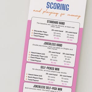 Guía de puntuación del Mahjong americano / Guía rápida de reglas de puntuación y pagos de la NMJL / Descarga digital / PDF instantáneo / Guía de Mahjong personalizable