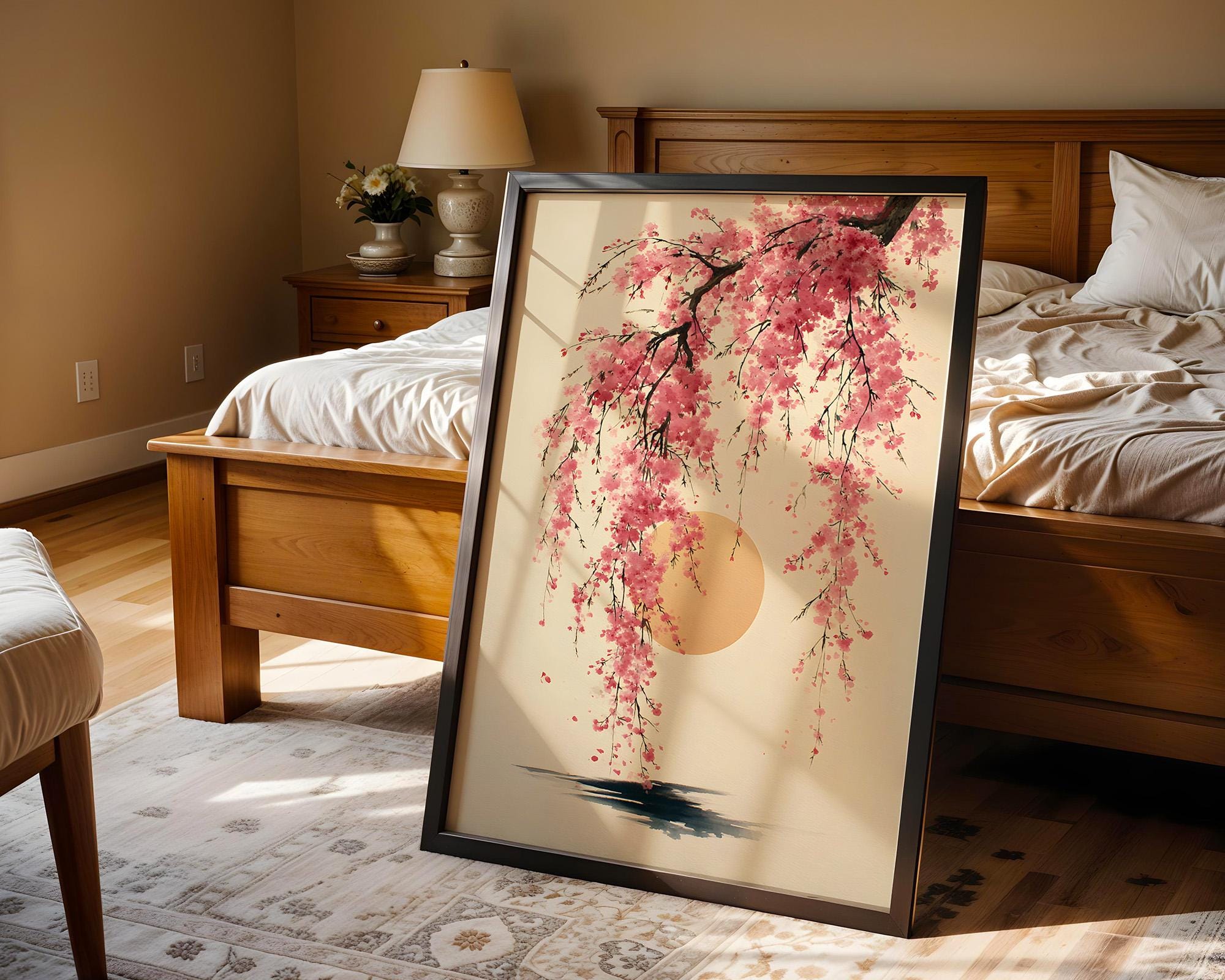 Japanese Cherry Blossom Sakura Art Print - Sakura Branch Poster ...