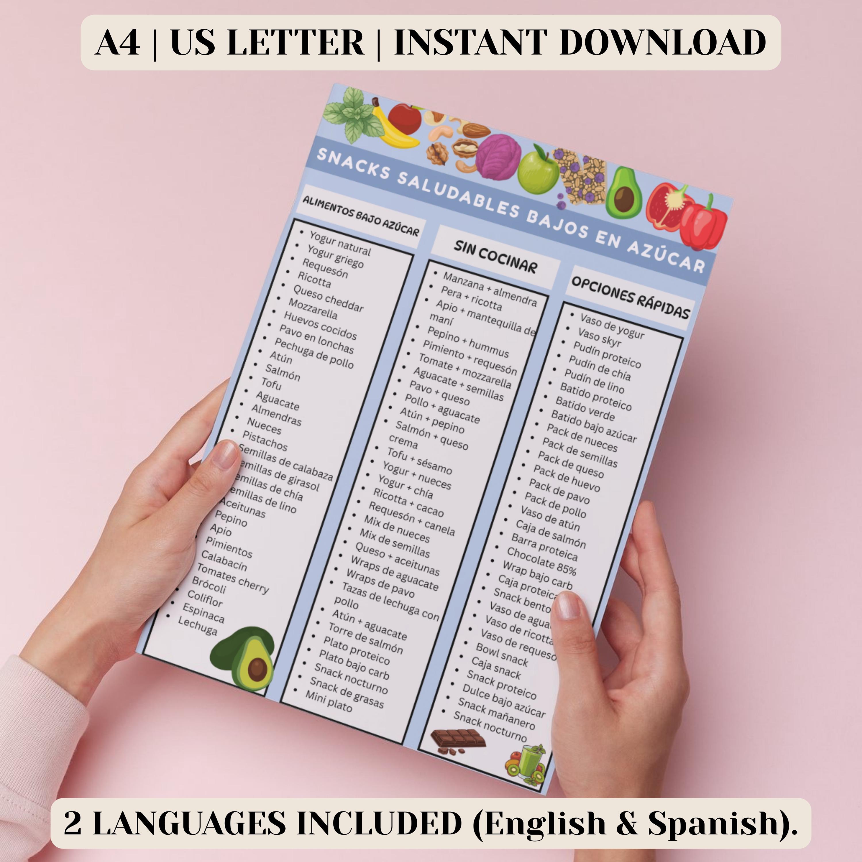 Snack Choice Chart.pdf Low Sugar Healthy Snacks Printable, No Cook Snack Ideas, Quick Snack ...