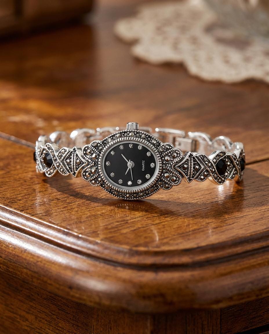 Marcasite watch - Etsy 日本