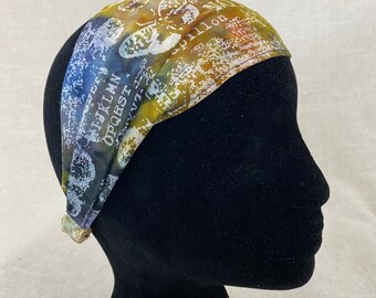 Cotton Fabric Headbands for Women | Papillion |  Head Wrap Wide Womens Headband Yoga Headband Festival Headband