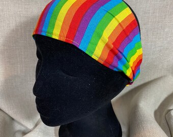 Headbands for Women | Rainbow Stripe | Gifts Head Wrap Yoga Clothes Wide Headband Exercise Womens Headband Workout