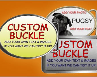 Custom Made Bespoke Belt Buckle with your Logo, Design or Personalized Image